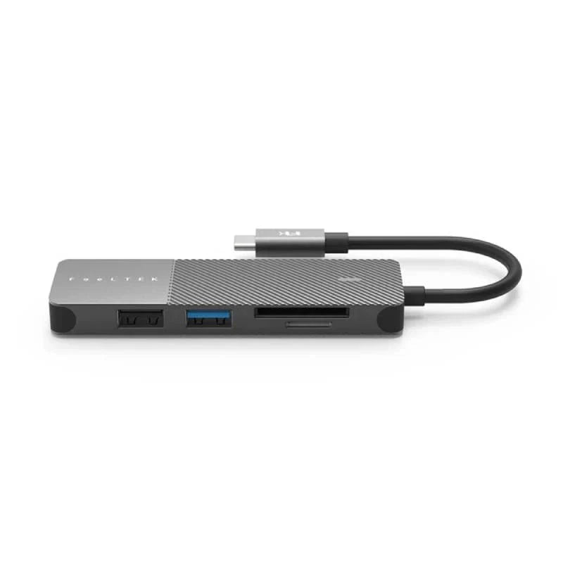 Feeltek 5-in-1 Portable USB Type C Hub - Grey