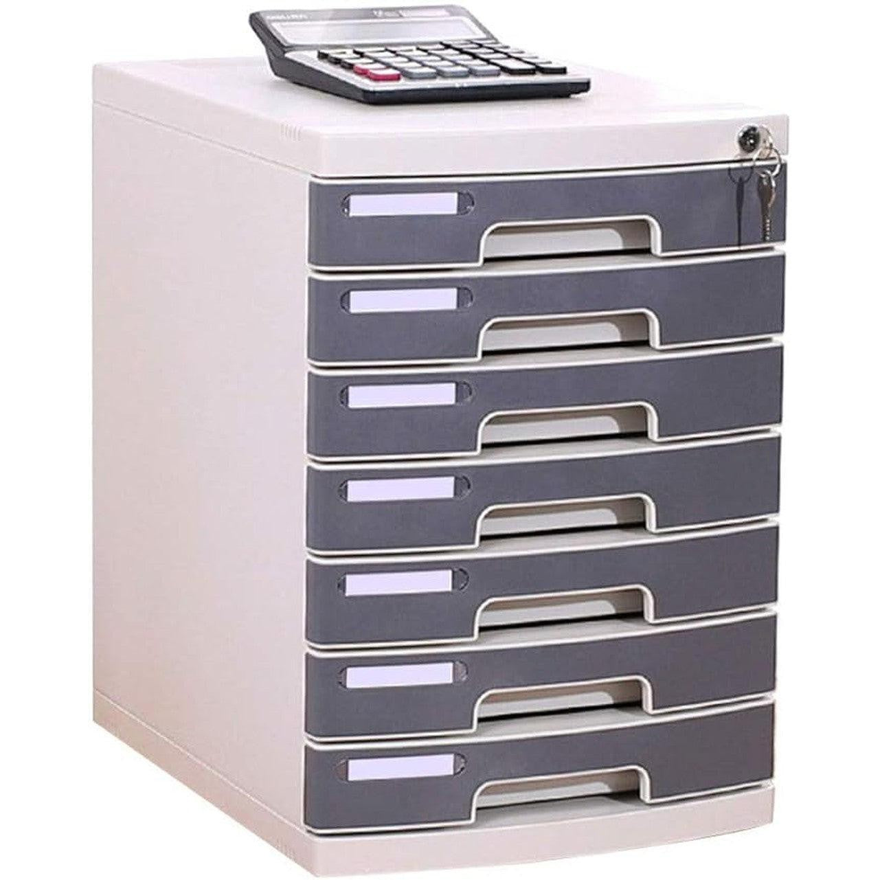 File Cabinet Plastic With Lock 7 Drawers