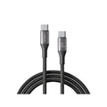 Flash Series 60W Fast Charging Data Cable (Type-C to Type-C) – 2M, Black