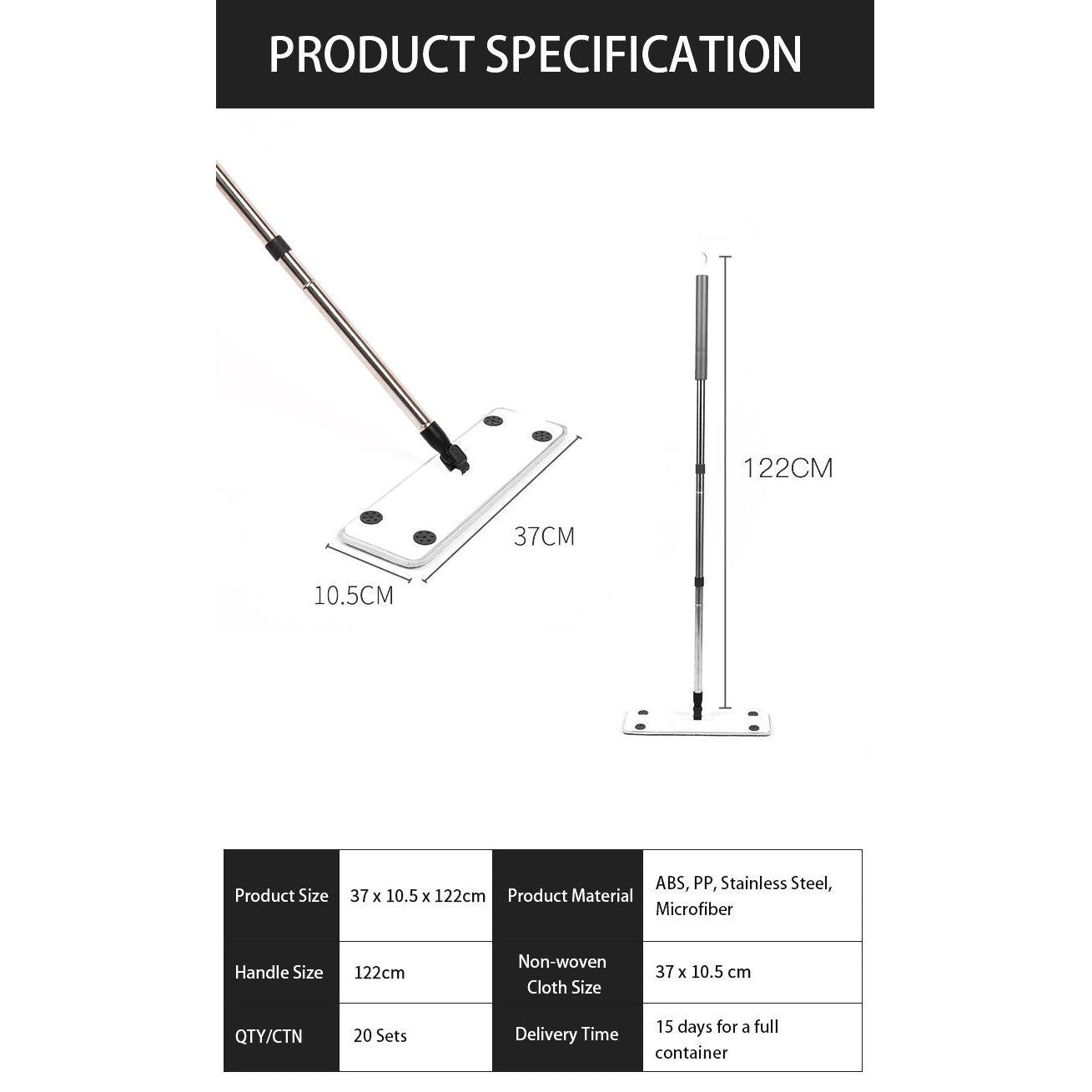 Flat Mop Dry & Wet Dual Use