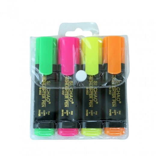 Fluorescent Highlighter Pen Set of 4