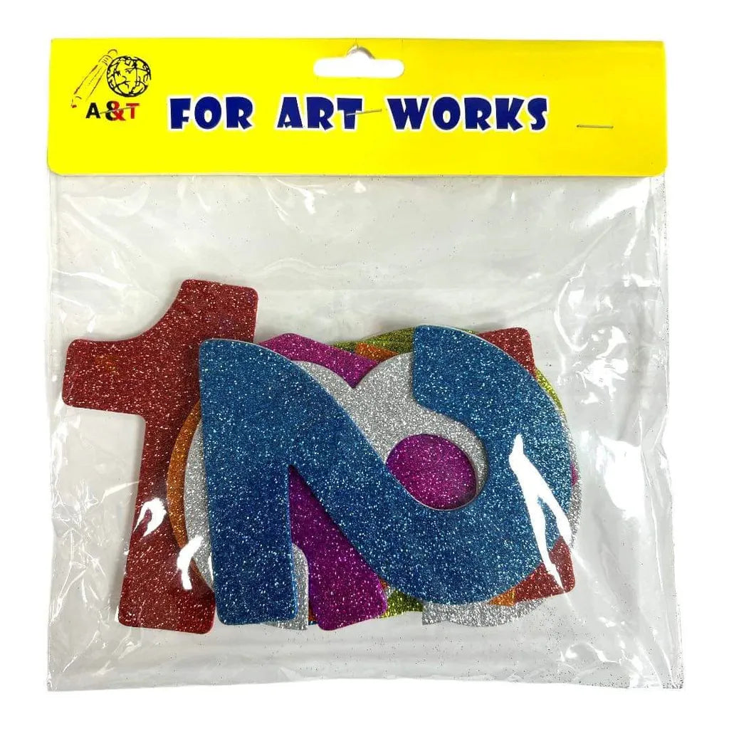 Foam Glitter English Numbers