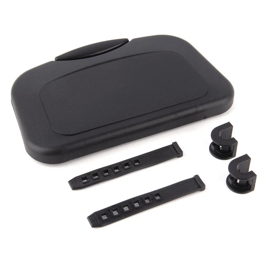 Foldable Car Back Seat Food Trey With Cup Holder Black