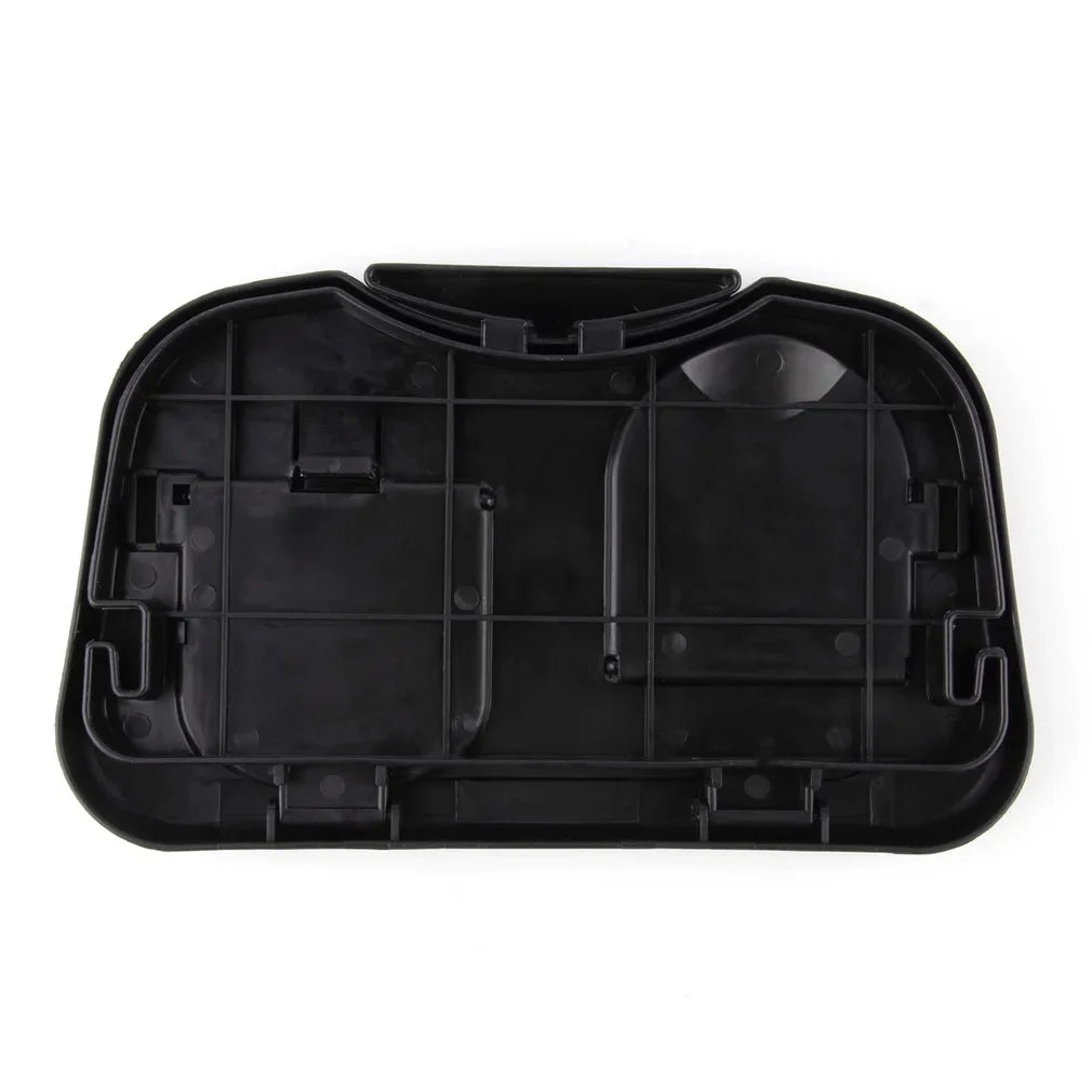 Foldable Car Back Seat Food Trey With Cup Holder Black