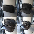 Foldable Car Back Seat Food Trey With Cup Holder Black