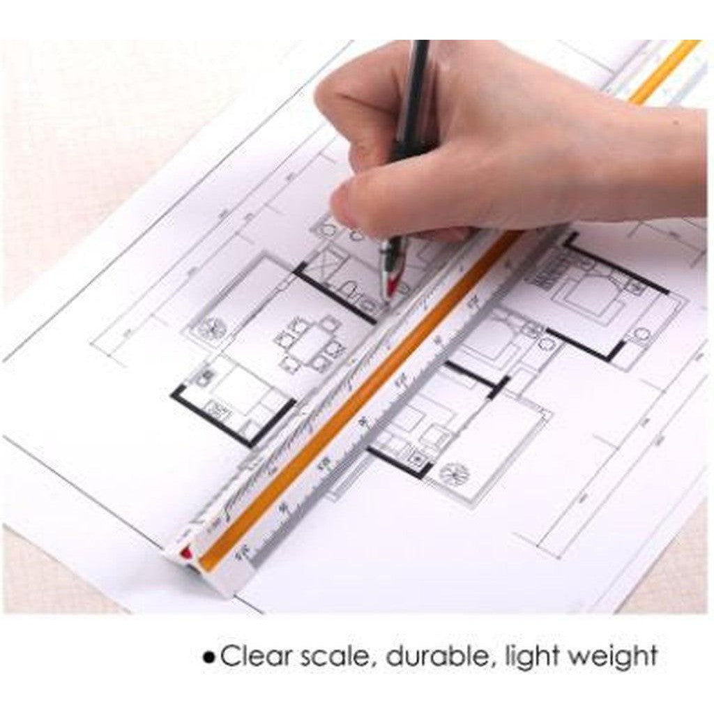 Foska 30Cm Plastic Triangle Scale Ruler Bp9331-30