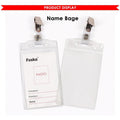 Foska Clear Plastic Id Badge With Clips Nb0300/4 50Pcs/Box