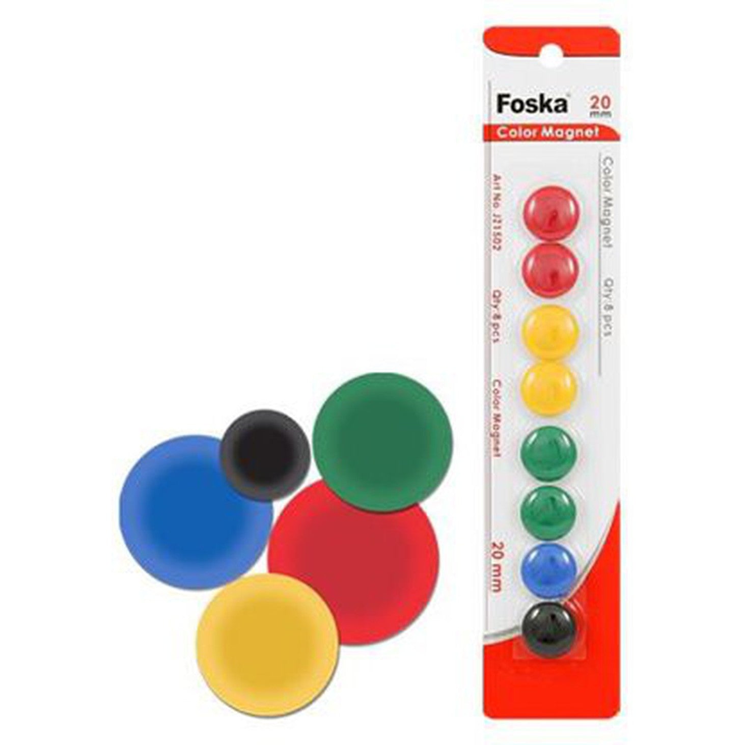 Foska Color Magnets 20Mm 8 Pcs Jz1502