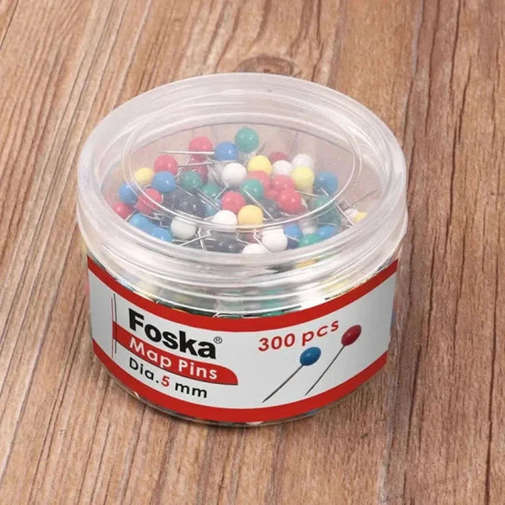 Foska Colored Map Pins (100Pcs/Packet)
