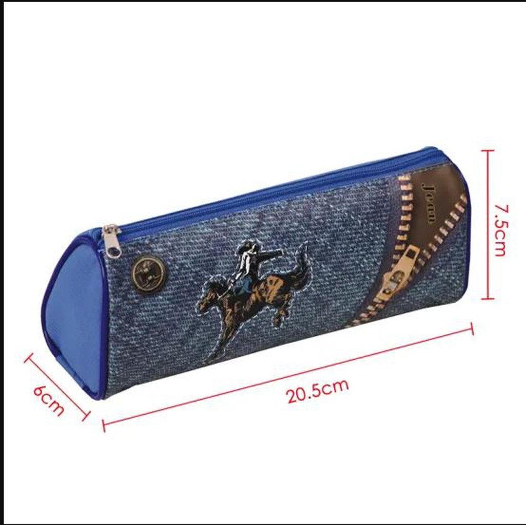 Foska Knight Printing 300D Polyester Triangle Shape Pencil Bag Bd2025