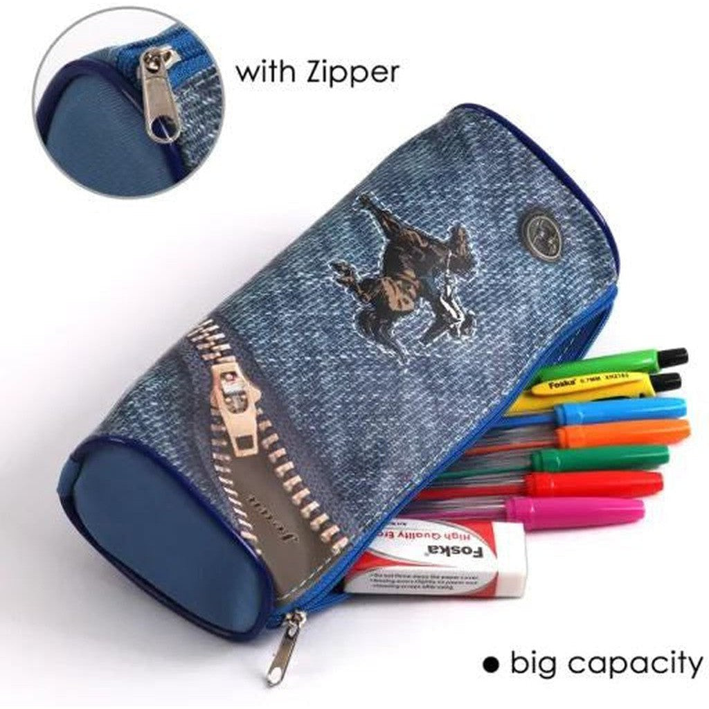 Foska Knight Printing 300D Polyester Triangle Shape Pencil Bag Bd2025
