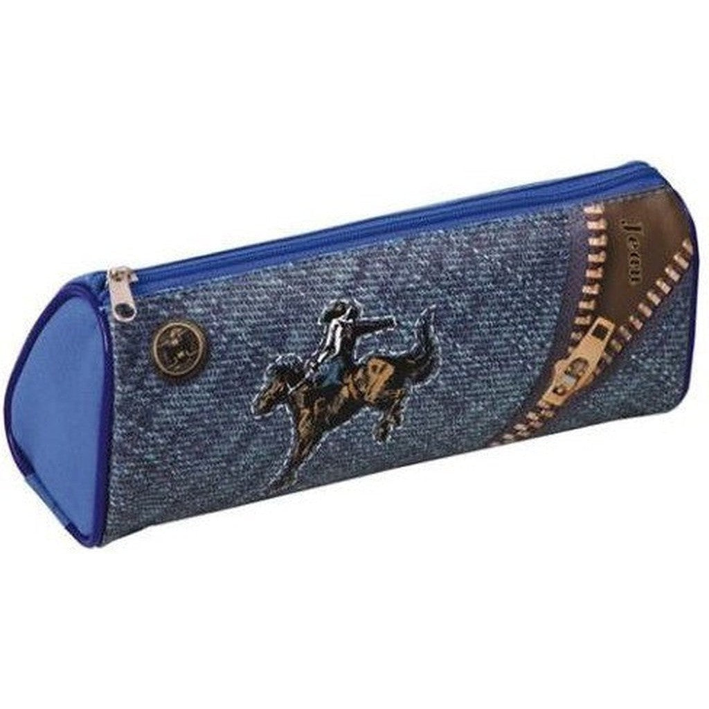 Foska Knight Printing 300D Polyester Triangle Shape Pencil Bag Bd2025