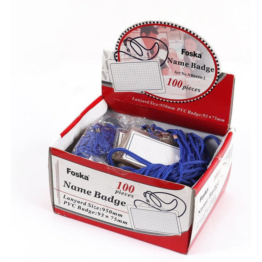 Foska Name Badge Nb0400/2 100Pcs/Box 93 X 75 mm