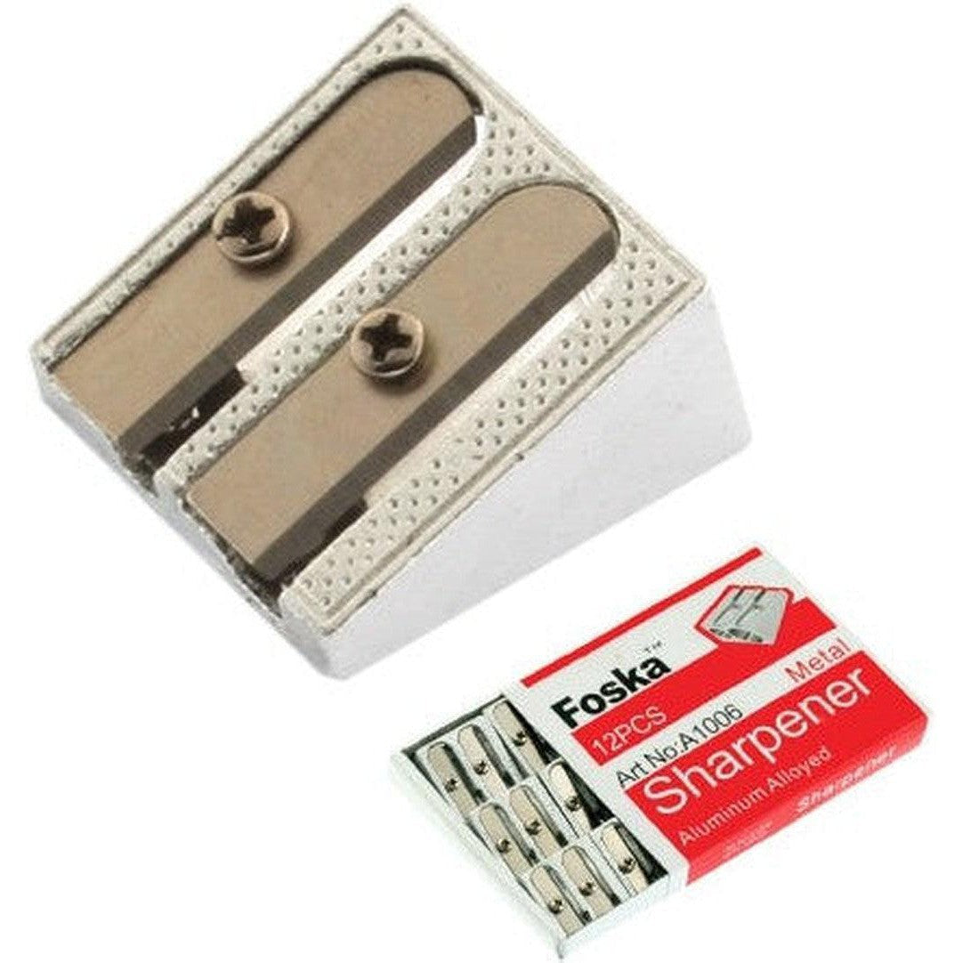 Foska Two Holes Aluminum Pencil Sharpener A1006