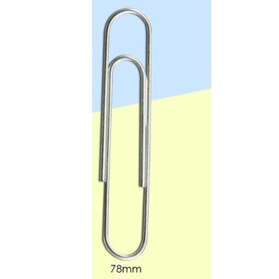 78Mm Buro Paper Clips - Round 50 Clips/Box
