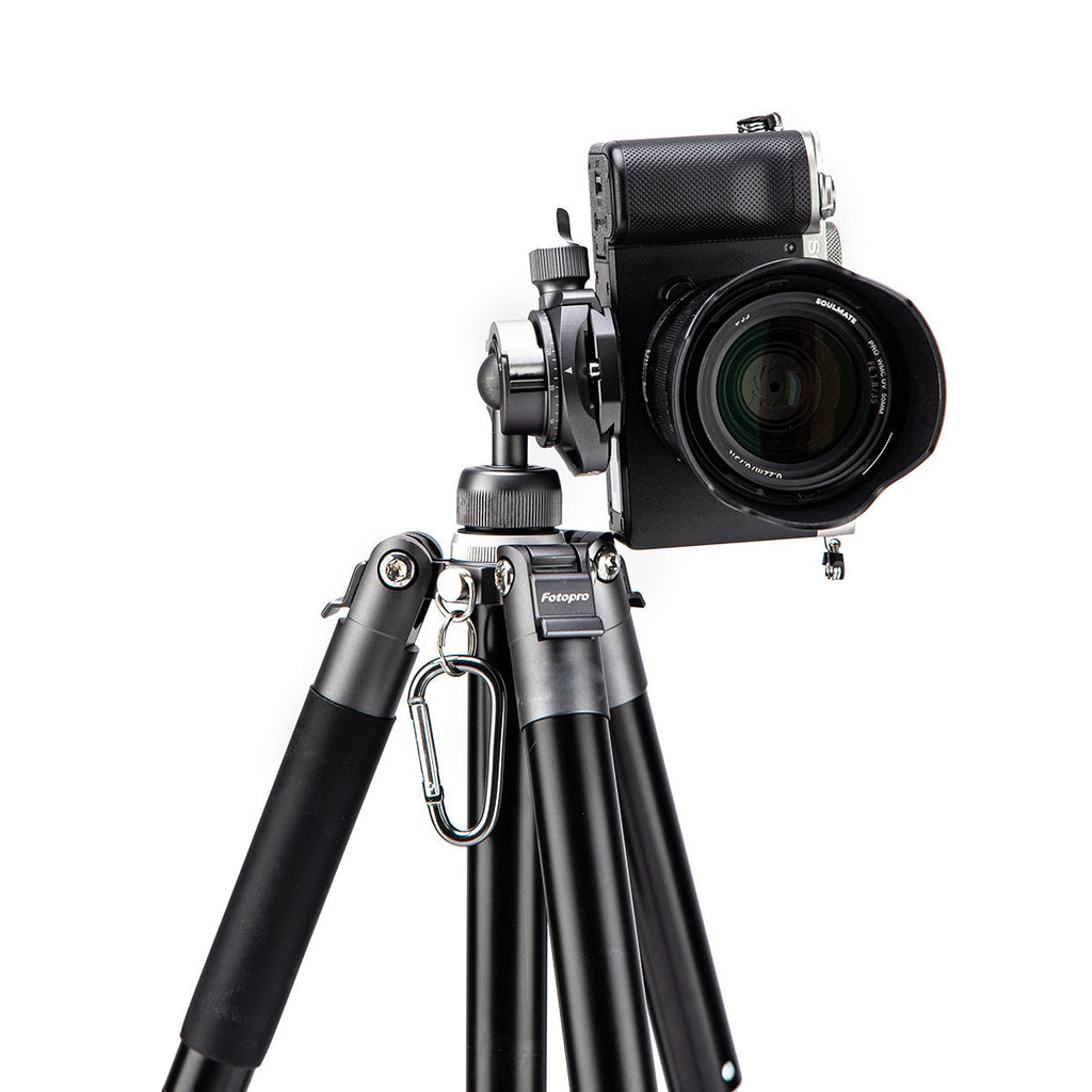 Fotopro Compact Aluminum Travel Tripod, FREE-1 GRAY