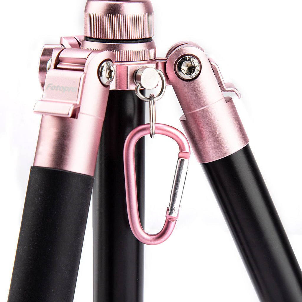 Fotopro Compact Aluminum Travel Tripod, FREE-1 ROSE GOLD - Rose Gold
