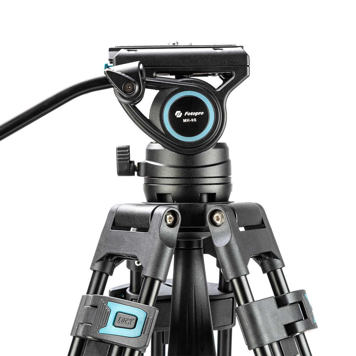 Fotopro Heavy Duty Fluid Head Aluminum Alloy Video Tripod, DV-3A - Black