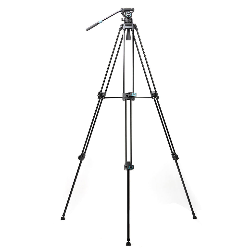 Fotopro Heavy Duty Fluid Head Aluminum Alloy Video Tripod, DV-3A - Black