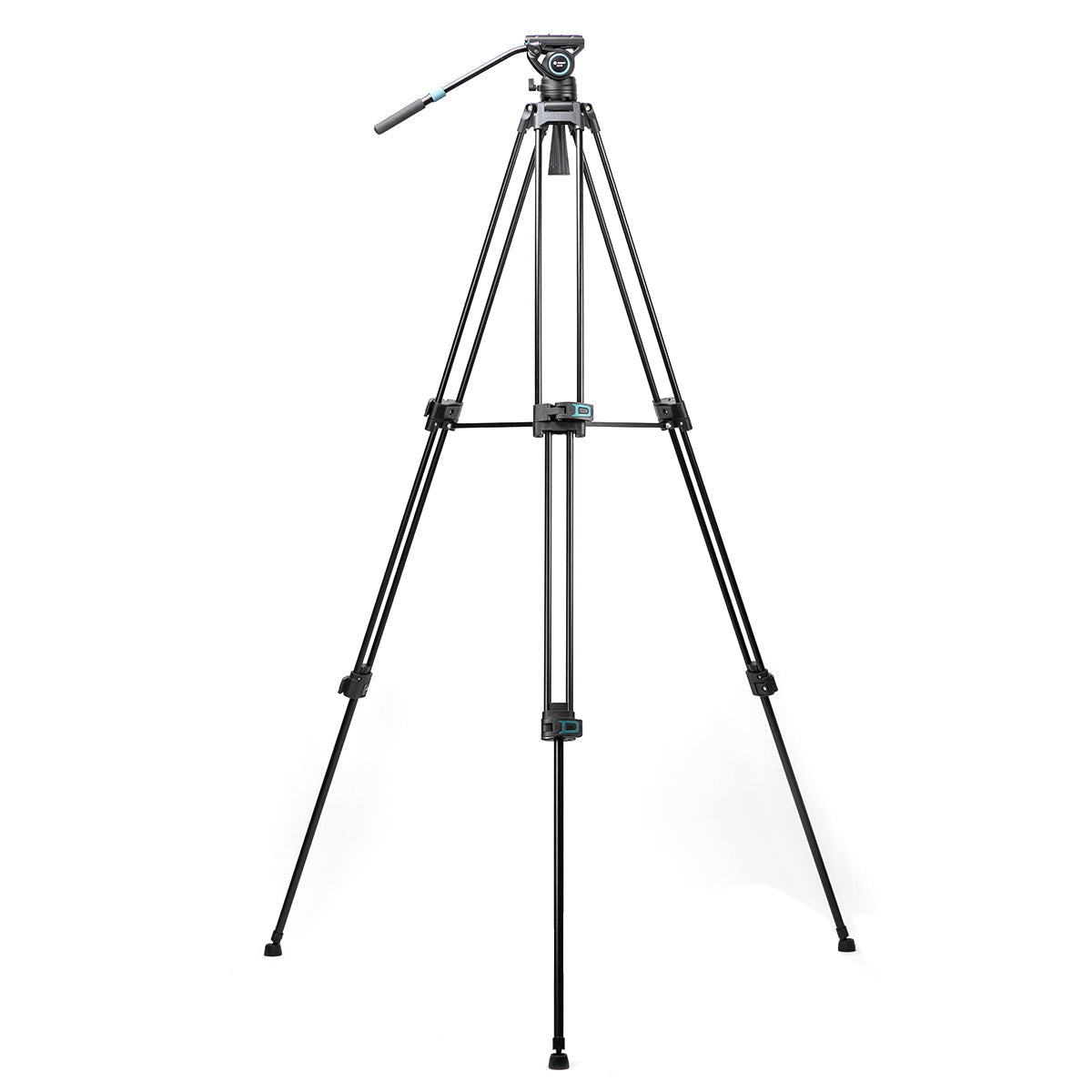 Fotopro Heavy Duty Fluid Head Aluminum Alloy Video Tripod, DV-3A - Black