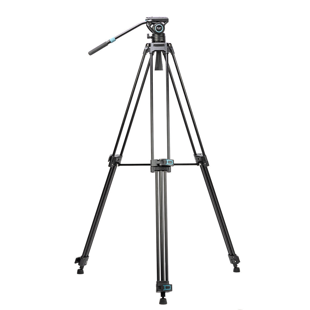 Fotopro Heavy Duty Fluid Head Aluminum Alloy Video Tripod, DV-3A - Black