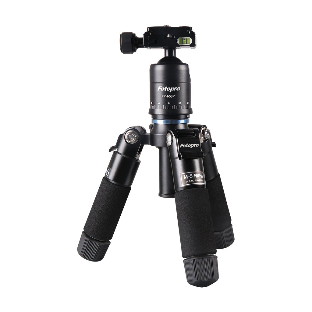 Fotopro M-5 MINI Professional Tripod, M-5 MINI+53P - Black