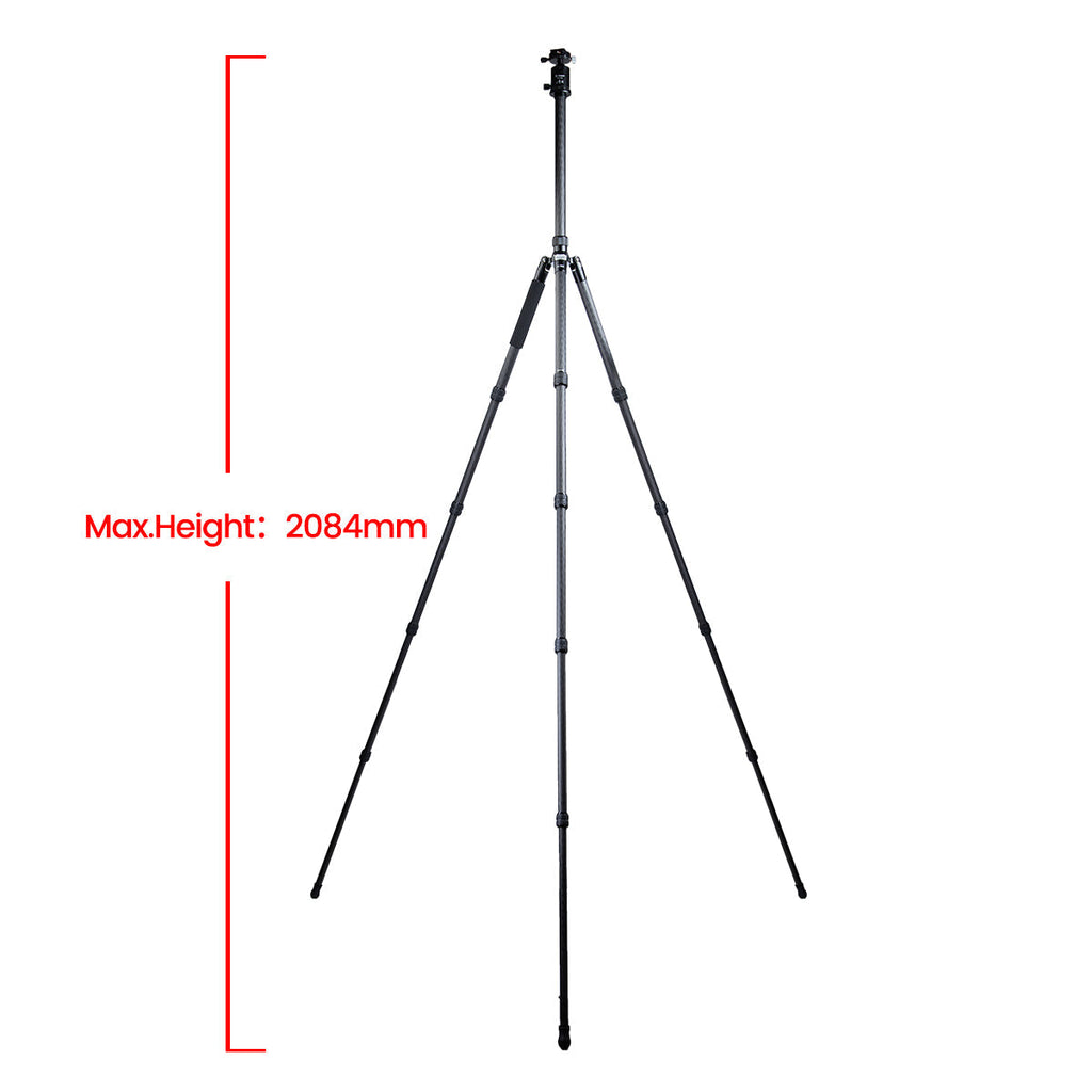 Fotopro X-65C Tripod with Ball Head, X-65C+62R - Grey