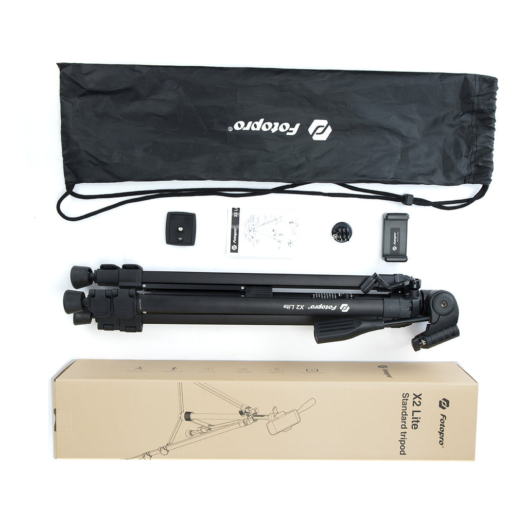 Fotopro X2 Lite Compact Tripod - Black