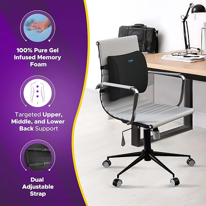 Frido Ultimate Lumbar Cushion - Black
