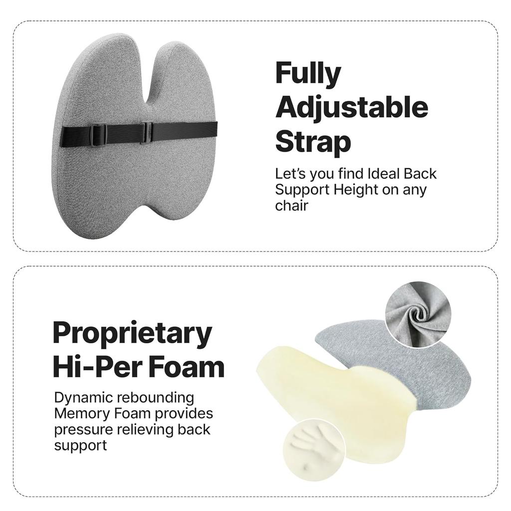Frido Ultimate Pro Backrest Cushion - Grey