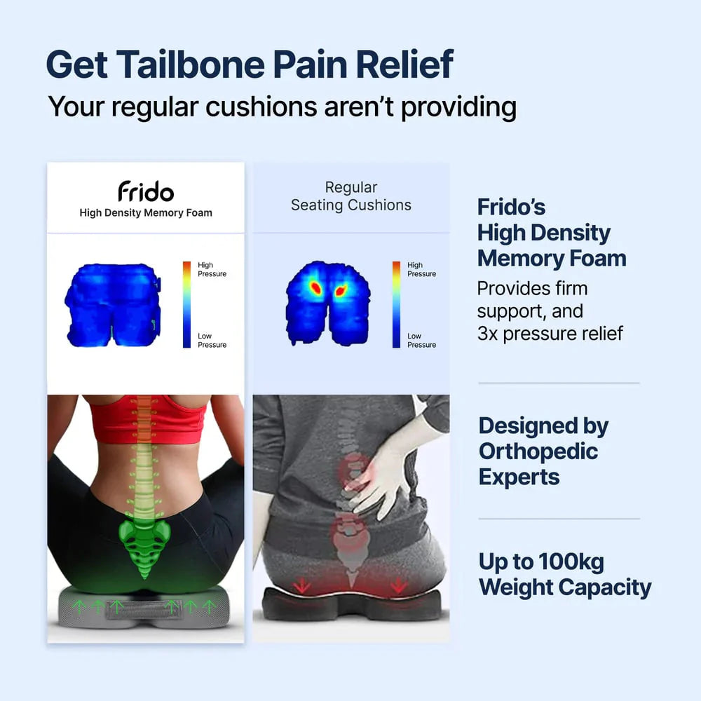 Frido Ultimate Tailbone Pain Relief Seat Cushion - Blue