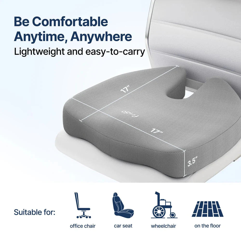 Frido Ultimate Tailbone Pain Relief Seat Cushion - Grey