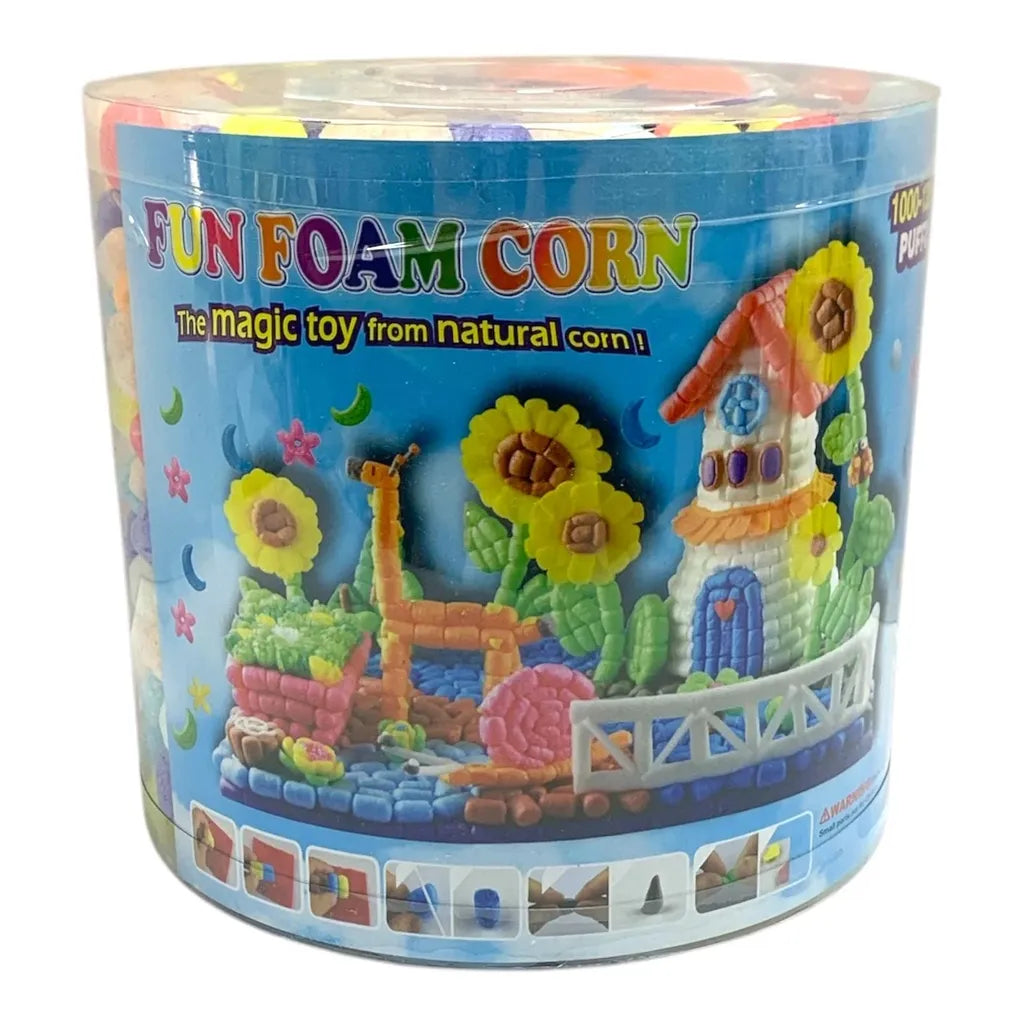 Fun Foam Corn 1000-1200 Puffs Colored