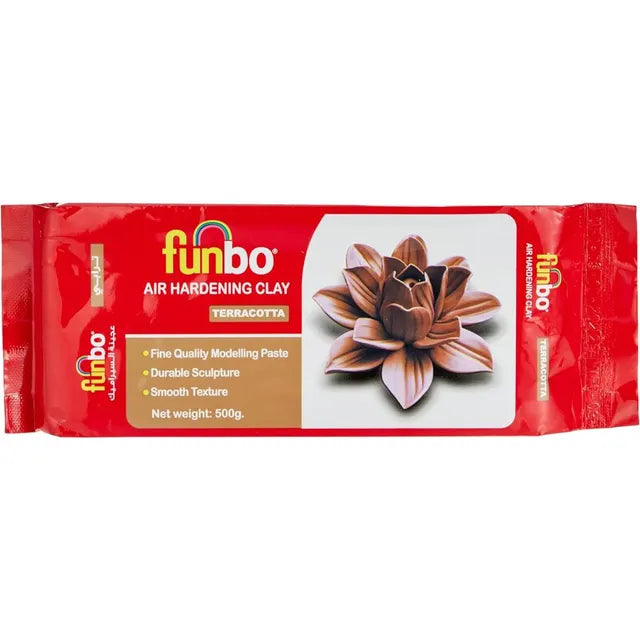Funbo Air Hardening Clay Terracotta 500 Grams