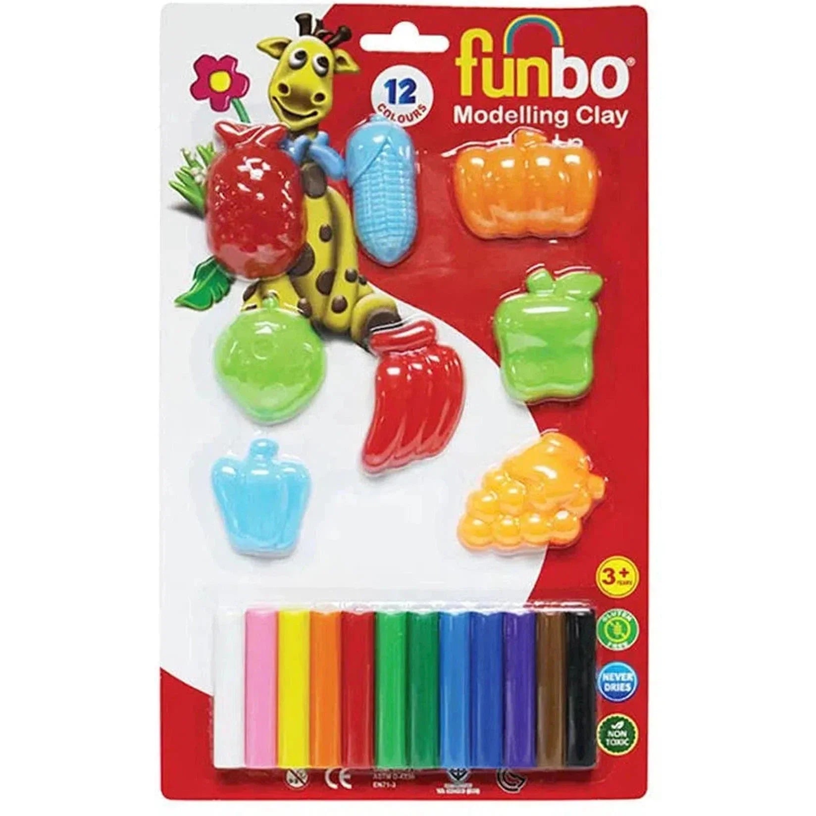 Funbo Modeling Clay 12 Colors (8 Moldes)