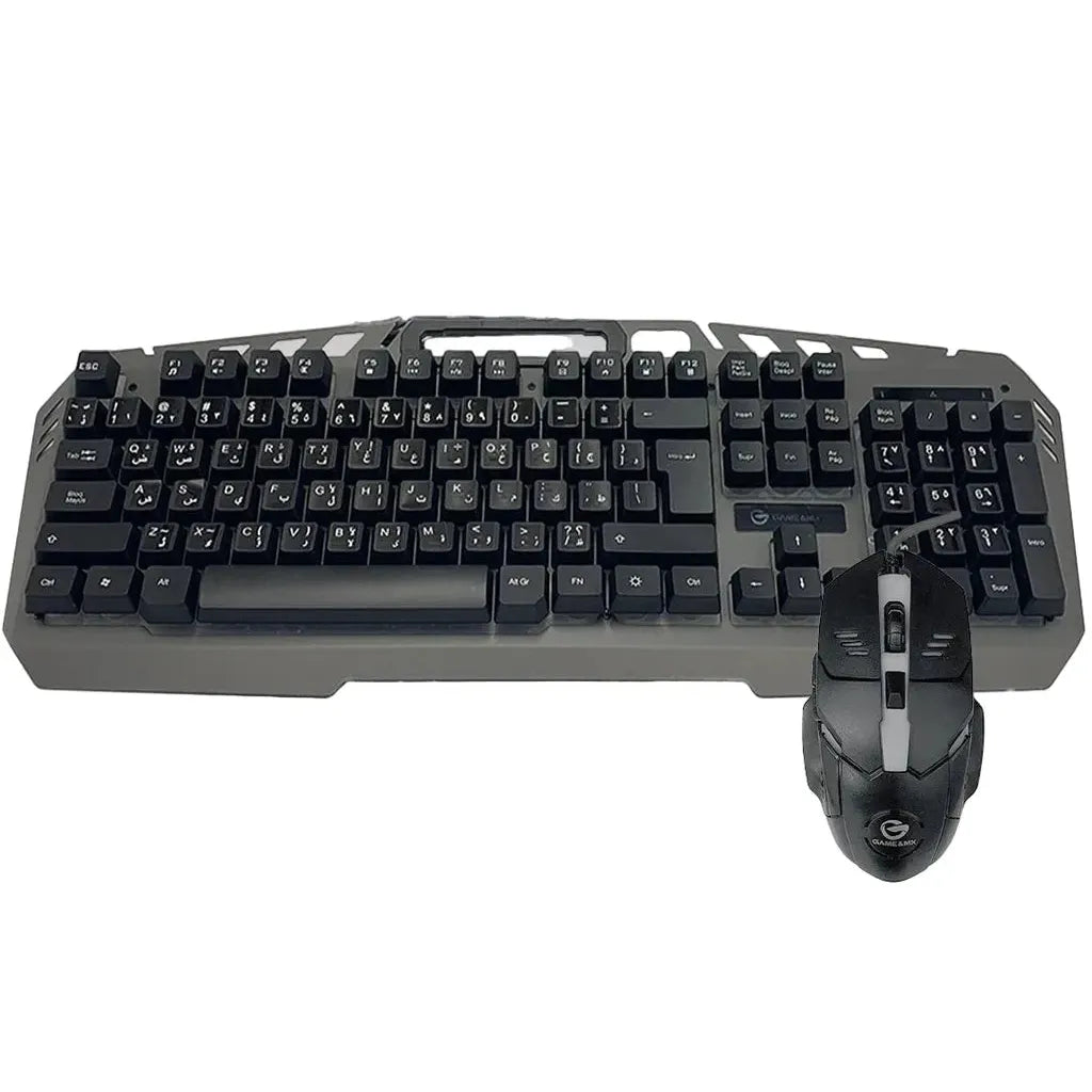 GAME & MX J-8 Wired Arabic Keyboard and Mouse Gaming Combo