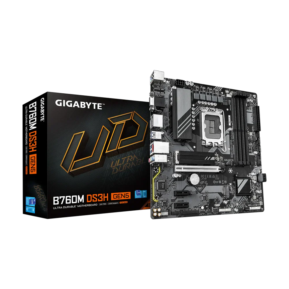 GIGABYTE B760M DS3H GEN5 DDR5 Motherboard - Black