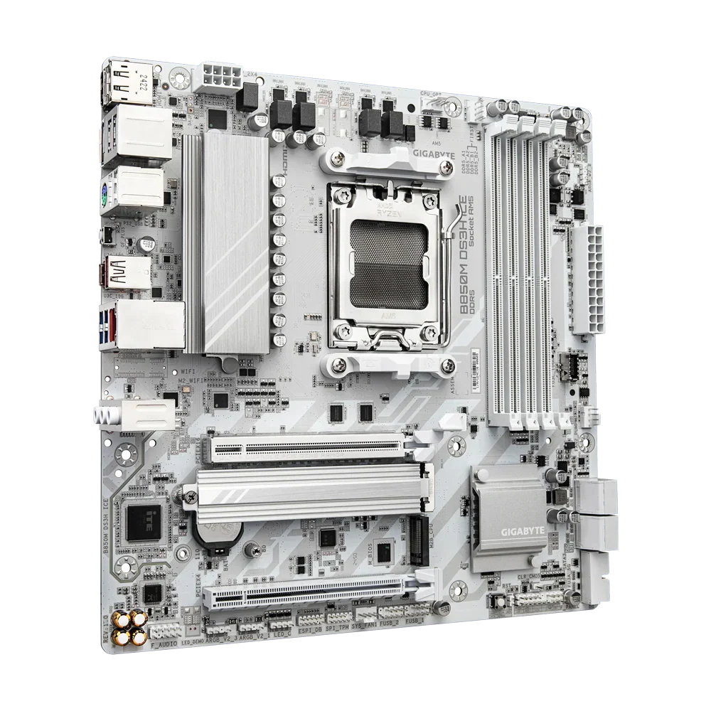 GIGABYTE B850M DS3H ICE DDR5 Motherboard - White