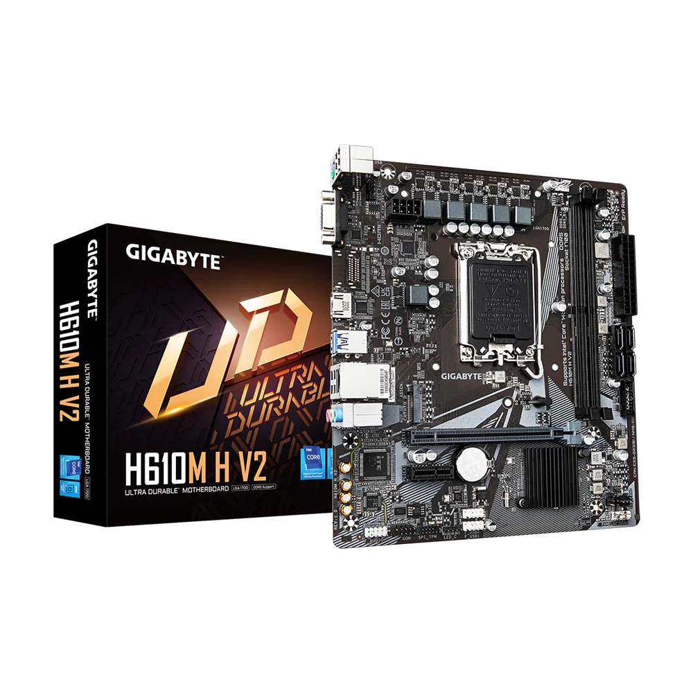 GIGABYTE H610M H V2 DDR5 MICRO ATX Motherboard - Black