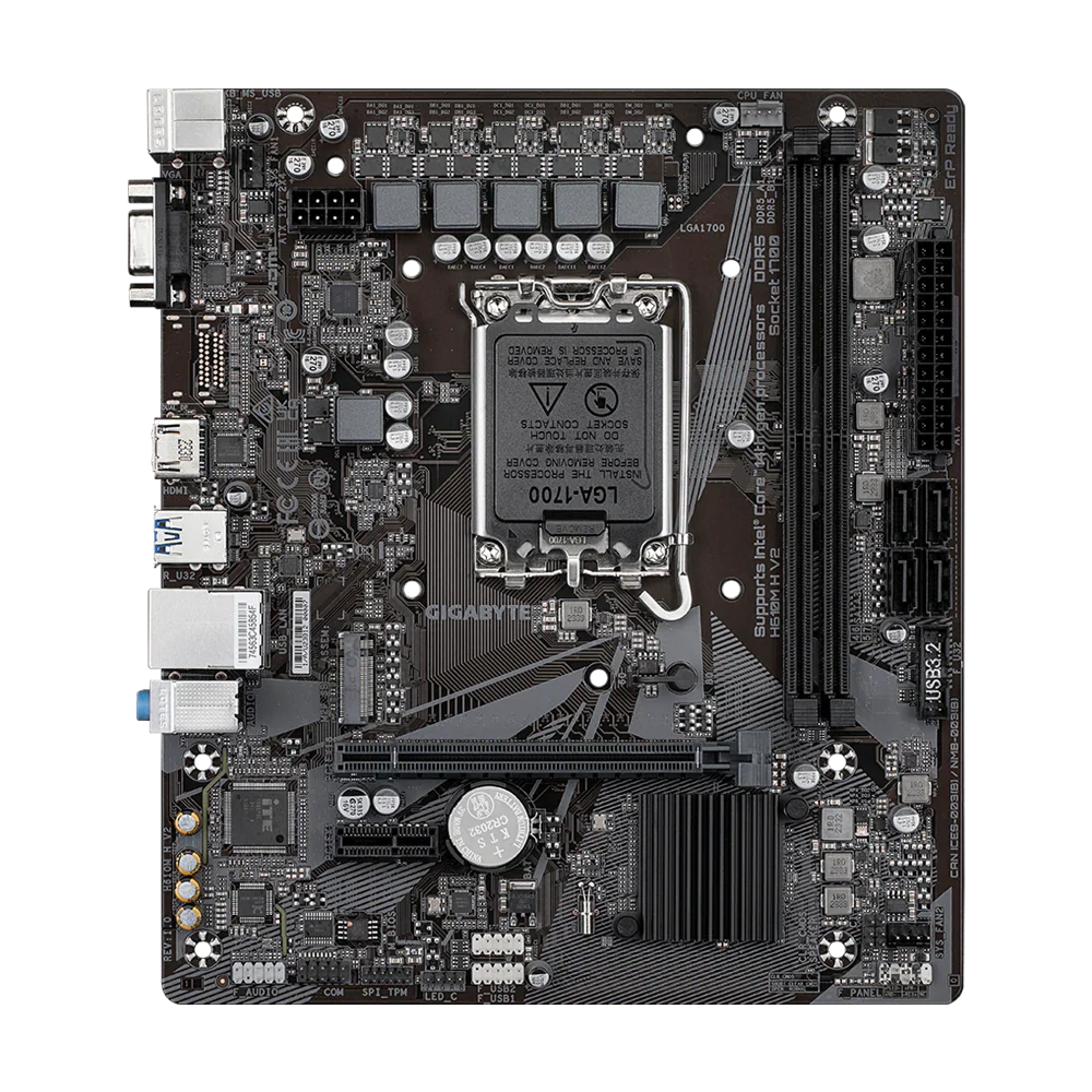 GIGABYTE H610M H V2 DDR5 MICRO ATX Motherboard - Black