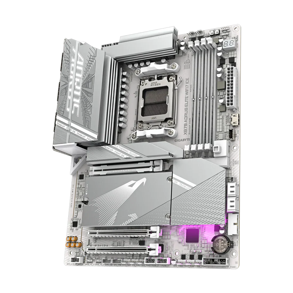 GIGABYTE X870 AORUS ELITE WIFI7 ICE DDR5 Motherboard - White