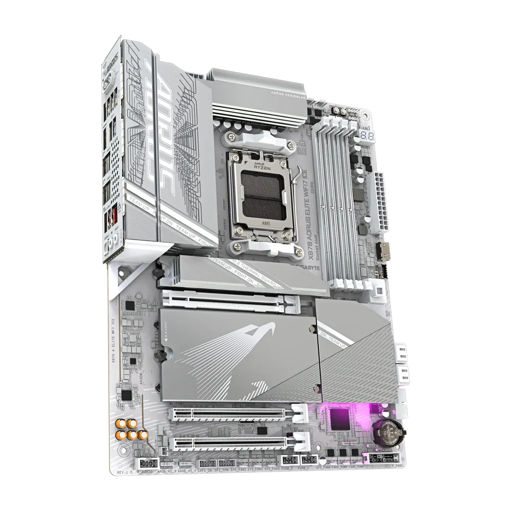 GIGABYTE X870 AORUS ELITE WIFI7 ICE DDR5 Motherboard - White