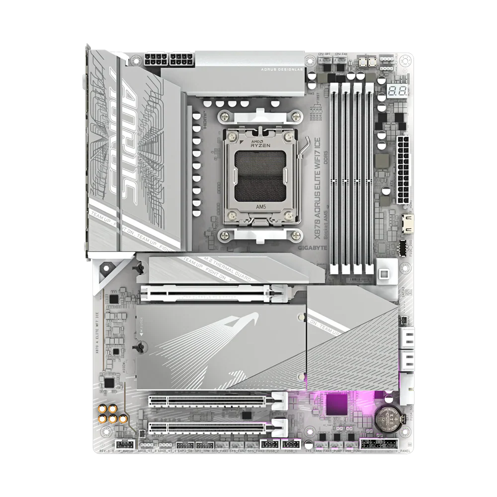GIGABYTE X870 AORUS ELITE WIFI7 ICE DDR5 Motherboard - White