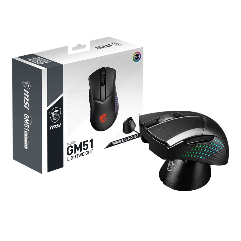MSI Clutch GM51 Light Weight DPI 26000 Wired Gaming Mouse - Black