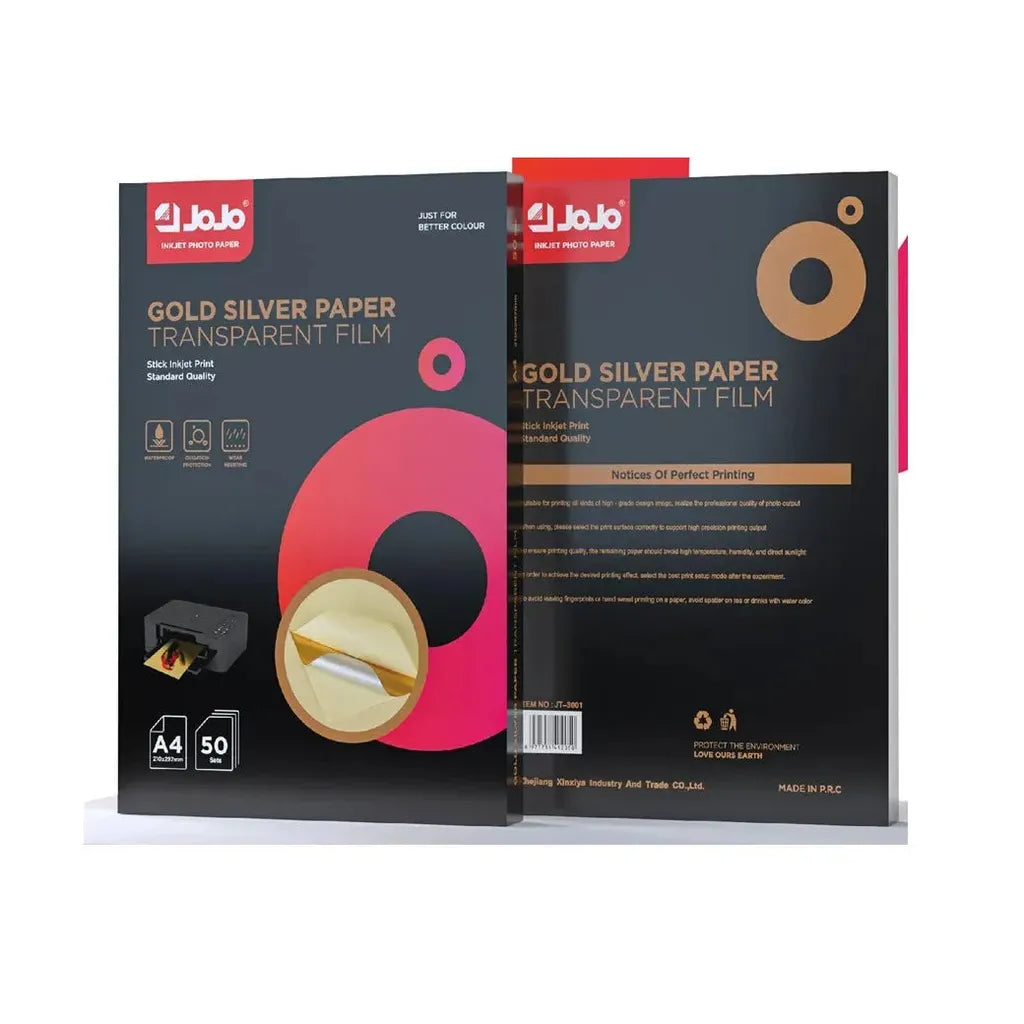 GOLD SILVER PAPER & TRANSPARENT FILM (50SHEETS)