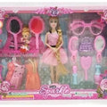 Girls Sparkel Pretty Girl Doll Set-8169D4