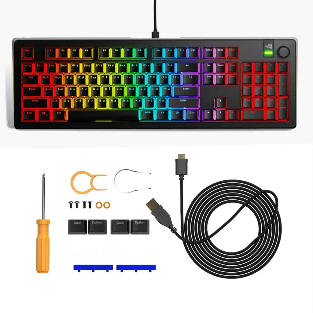 Glorious GMMK 3 100% Prebuilt Wired Mechanical Gaming Keyboard – Black (Arabic / English)