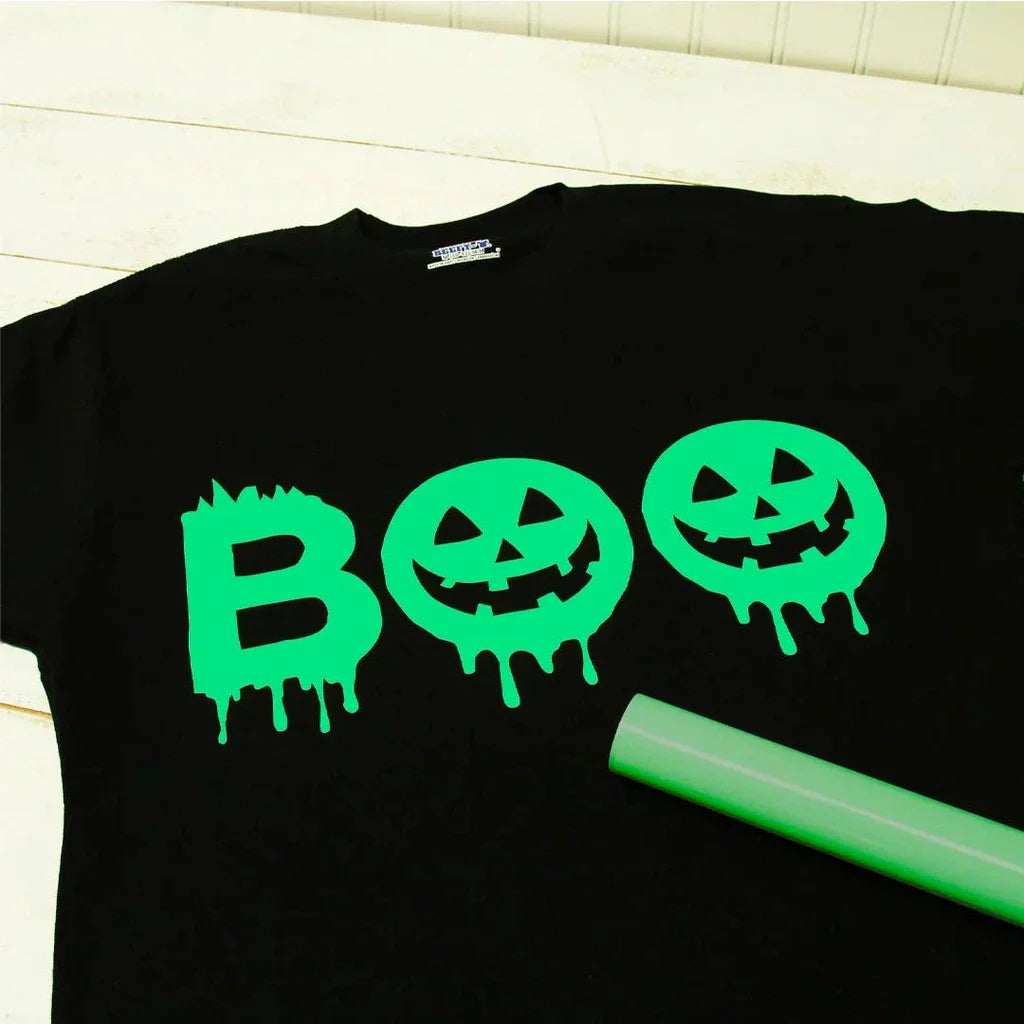 Glow-in-the-Dark Neon Green Vinyl Sticker Roll – 50cm x 1m