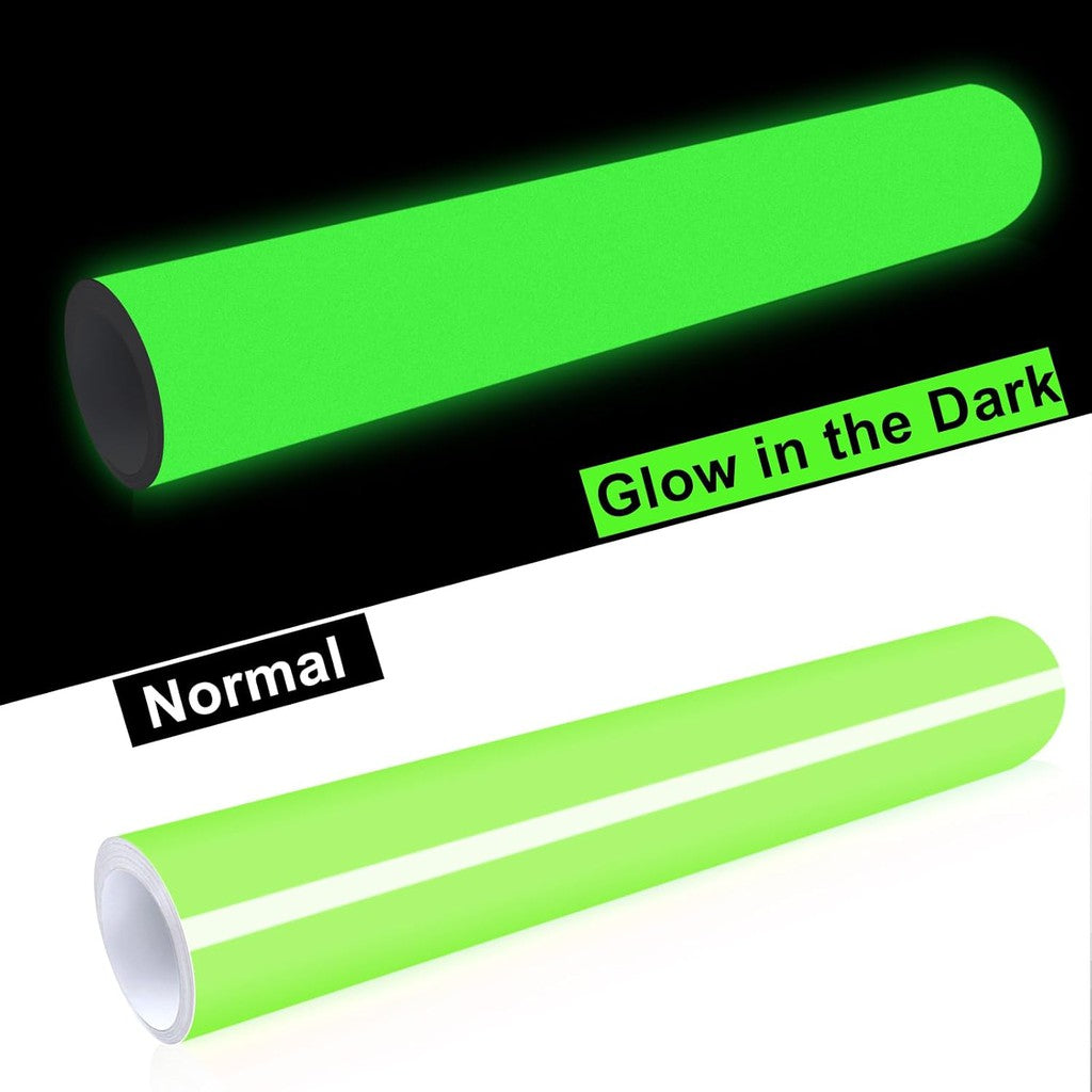 Glow-in-the-Dark Neon Green Vinyl Sticker Roll – 50cm x 1m