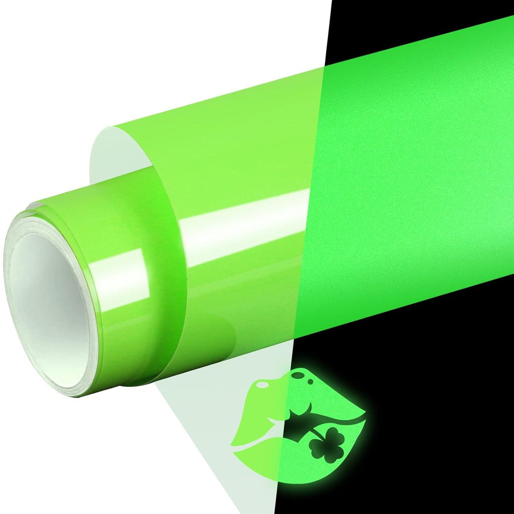 Glow-in-the-Dark Neon Green Vinyl Sticker Roll – 50cm x 1m